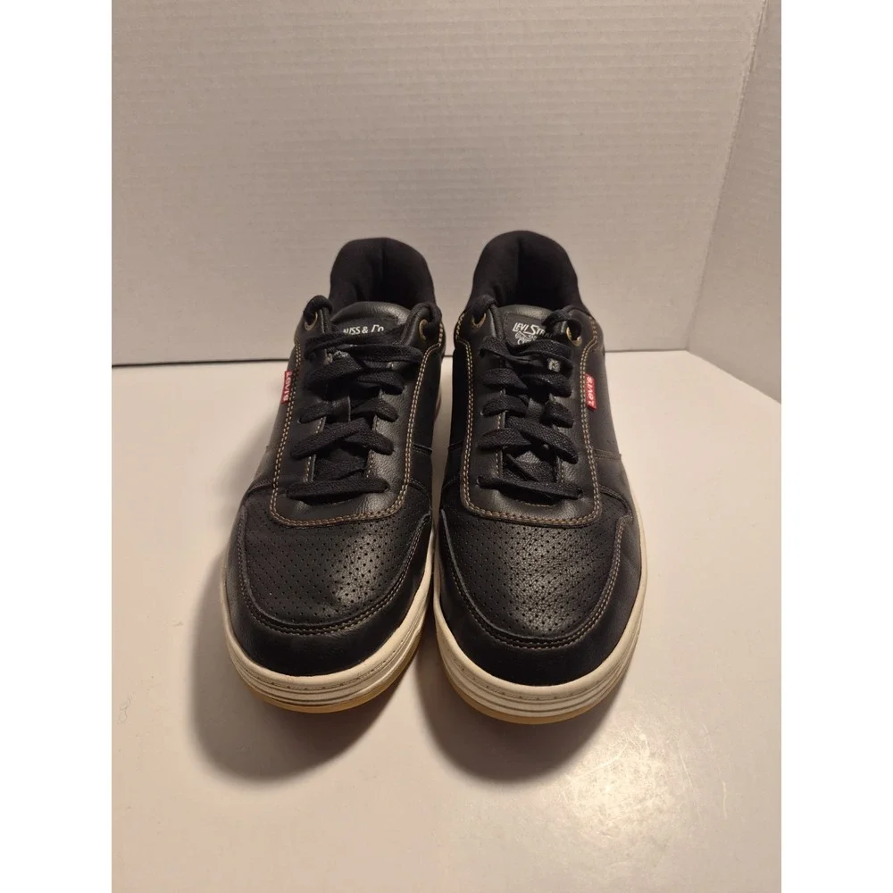 Levi's Men's Munro Faux-Leather Sneakers Black‎ Size 10M LV706728 Low Top Retro